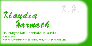 klaudia harmath business card